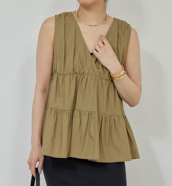  「ティアードスリーブレスブラウス」|シャツ・ブラウス|