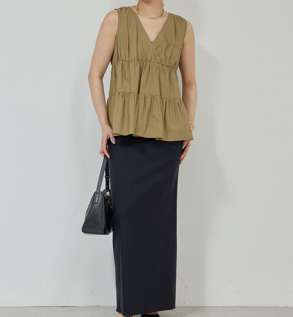  「ティアードスリーブレスブラウス」|シャツ・ブラウス|