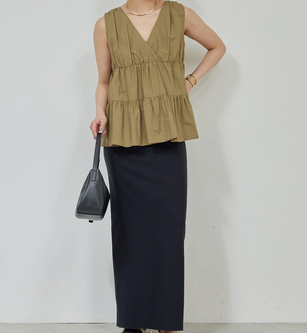  「ティアードスリーブレスブラウス」|シャツ・ブラウス|