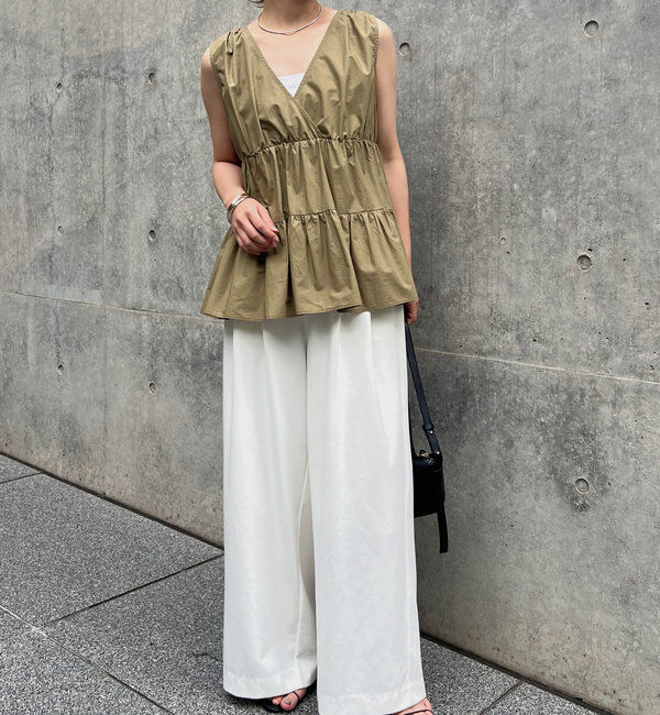  「ティアードスリーブレスブラウス」|シャツ・ブラウス|