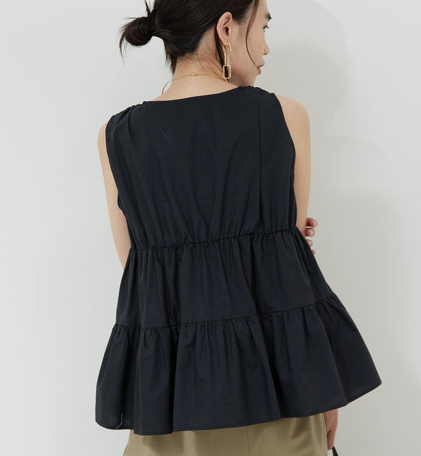  「ティアードスリーブレスブラウス」|シャツ・ブラウス|