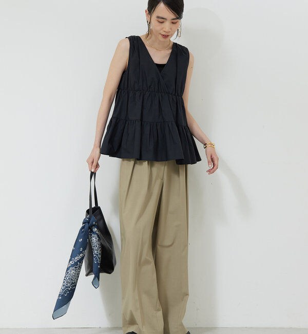  「ティアードスリーブレスブラウス」|シャツ・ブラウス|