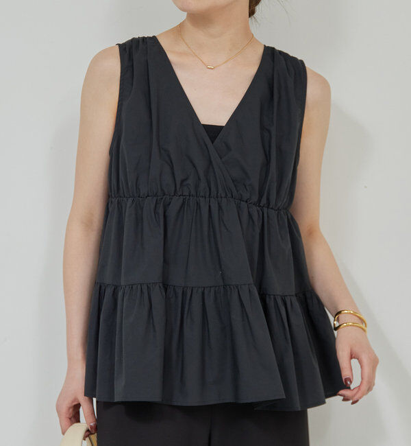  「ティアードスリーブレスブラウス」|シャツ・ブラウス|