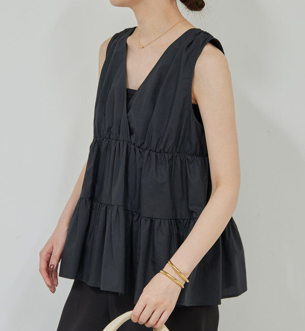  「ティアードスリーブレスブラウス」|シャツ・ブラウス|