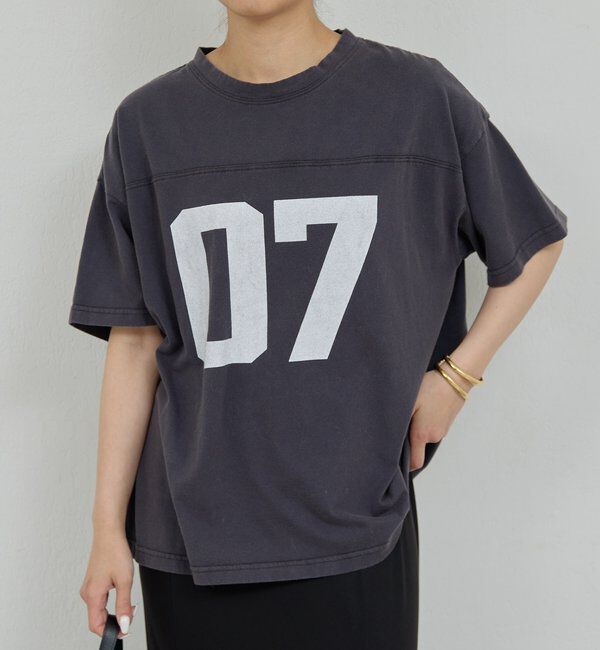  「ナンバーTee」|Tシャツ・カットソー|チャコールグレー