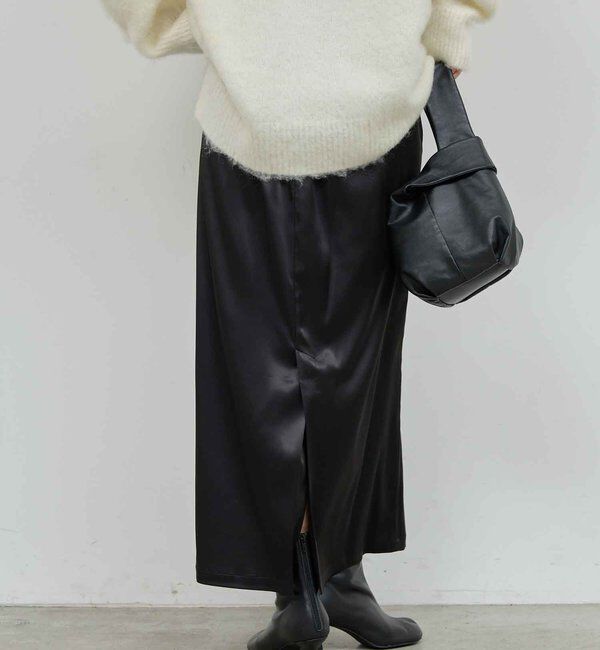  「【手洗い可能】ストレッチサテンタイトスカート」|スカート|