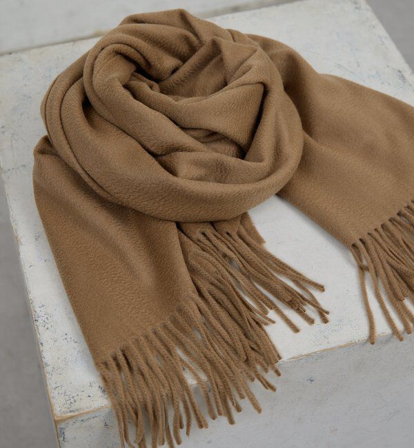  「ベーシックカシミヤストール」|マフラー|キャメル