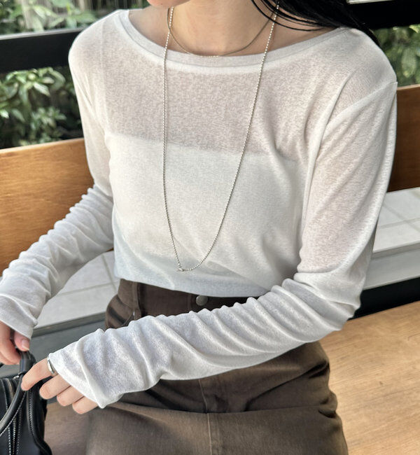  「【2024AW】シアーロングTシャツ」|Tシャツ・カットソー|