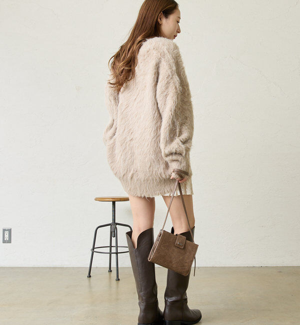  「[mline]シャギーロングカーディガン」|カーディガン|