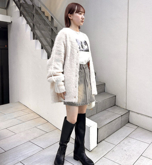  「[mline]シャギーロングカーディガン」|カーディガン|