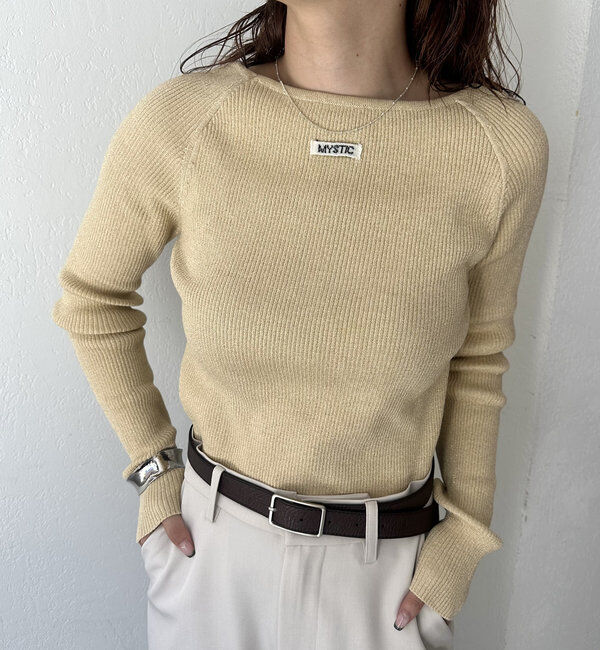  「【10色展開/EC限定カラーORG】クルーリブニット」|ニット・セーター|