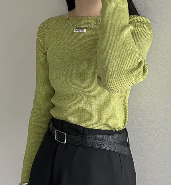  「【10色展開/EC限定カラーORG】クルーリブニット」|ニット・セーター|