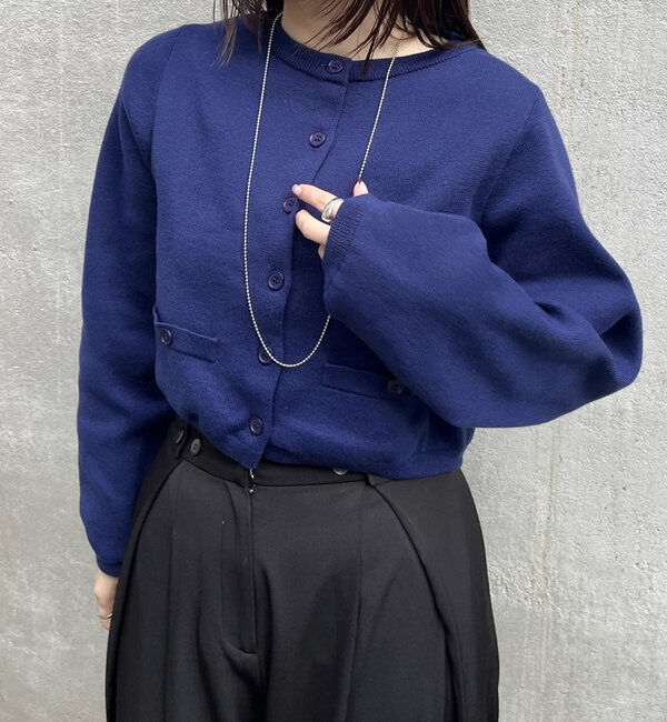  「[mline]ポケットチビカーディガン」|カーディガン|