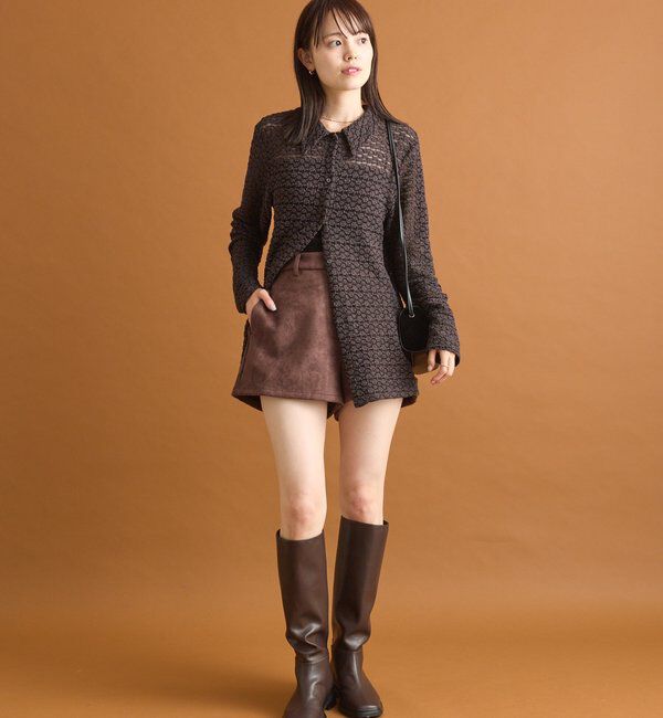  「フェイクスウェードショートパンツ」|チノ|