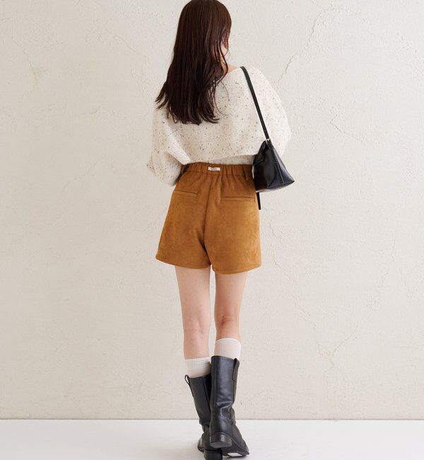  「フェイクスウェードショートパンツ」|チノ|