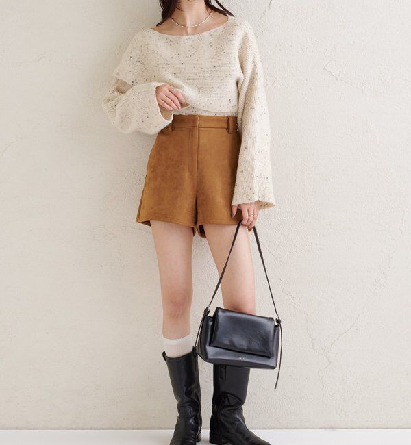  「フェイクスウェードショートパンツ」|チノ|