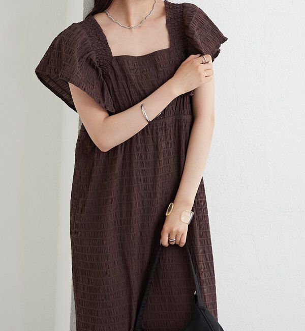  「シャーリングスクエアワンピース」|ワンピース|