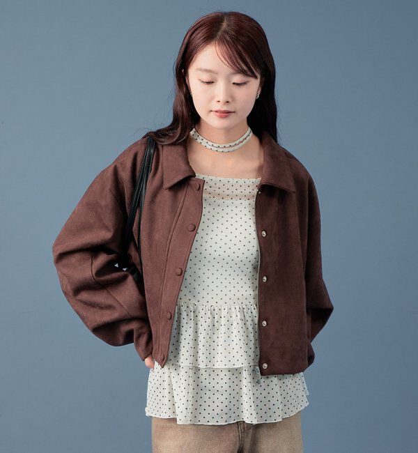  「【本日限定価格】フェイクスウェードショートブルゾン」|その他|