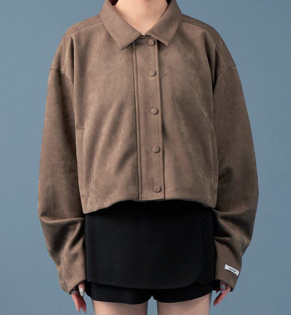  「【本日限定価格】フェイクスウェードショートブルゾン」|その他|