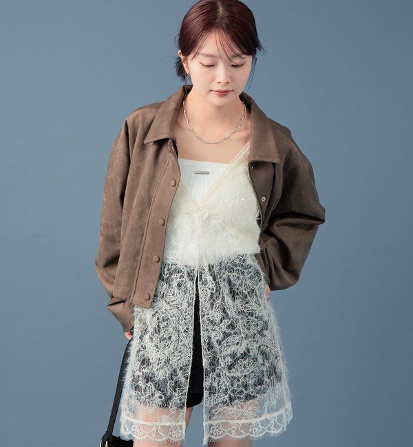  「【本日限定価格】フェイクスウェードショートブルゾン」|その他|