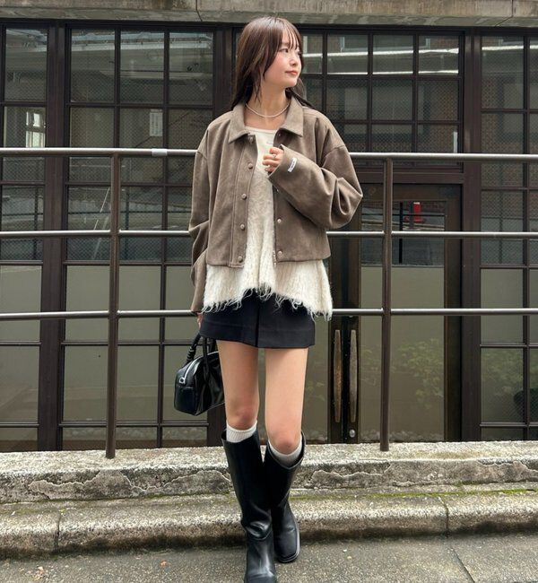  「【本日限定価格】フェイクスウェードショートブルゾン」|その他|