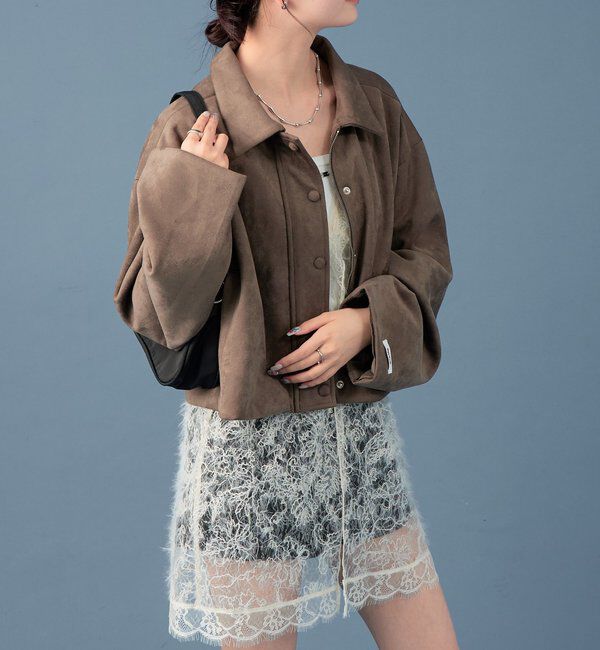  「【本日限定価格】フェイクスウェードショートブルゾン」|その他|