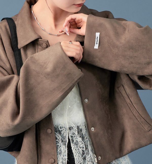  「【本日限定価格】フェイクスウェードショートブルゾン」|その他|