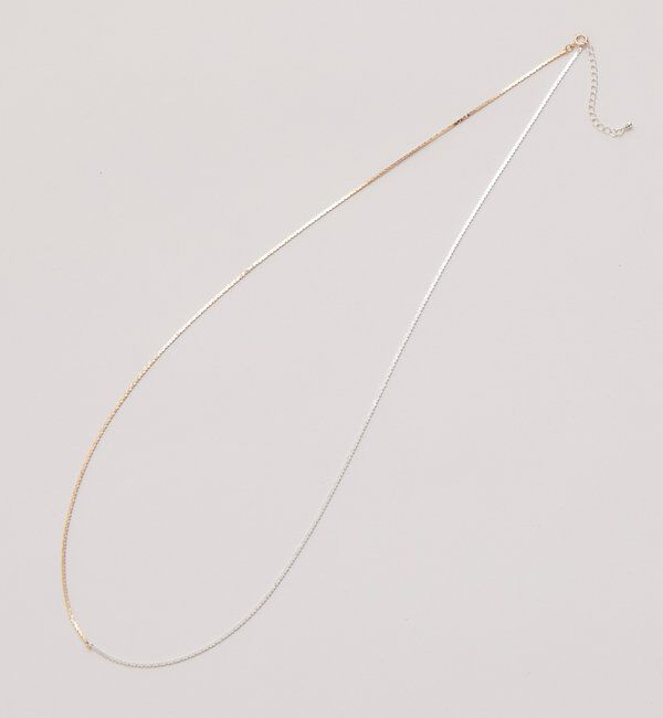  「バイカラーチェーンネックレス」|リング|