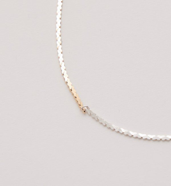  「バイカラーチェーンネックレス」|リング|