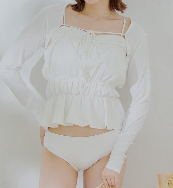  「【水着】ボレロレイヤード3点セット」|ビキニ|