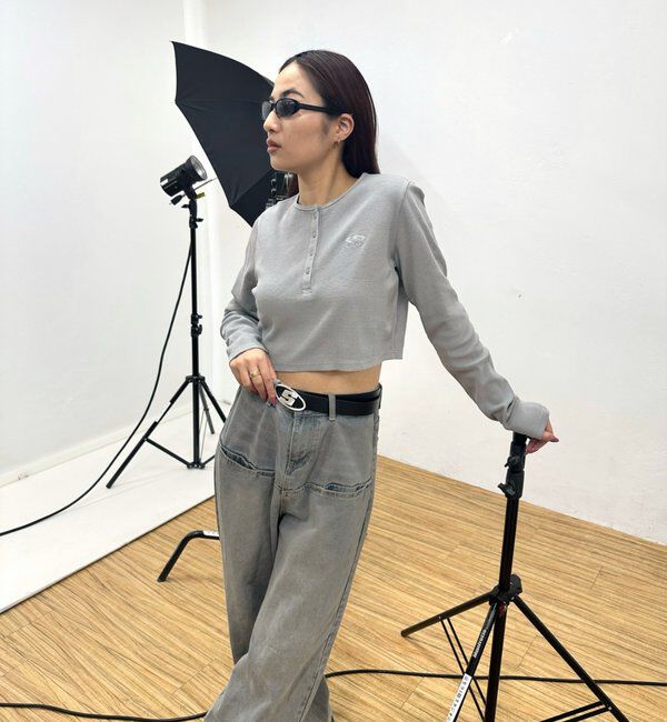  「【SLOPPY/スロッピー】フューチャーロゴヘンリーネックトップス」|Tシャツ・カットソー|