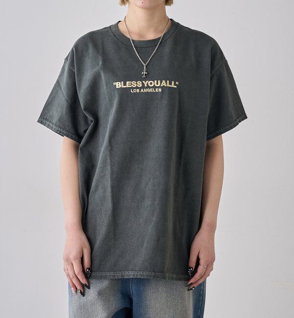  「WEB限定/2サイズ【BLESSYOU/ブレスユー】ピグメント刺繍ロゴTEE」|Tシャツ・カットソー|