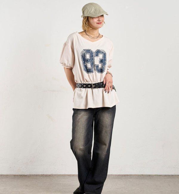  「ナンバリングチュニックTEE」|Tシャツ・カットソー|