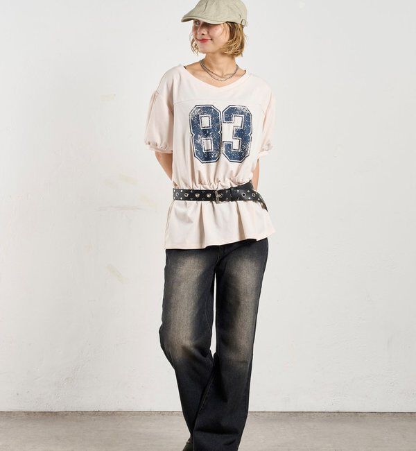  「ナンバリングチュニックTEE」|Tシャツ・カットソー|