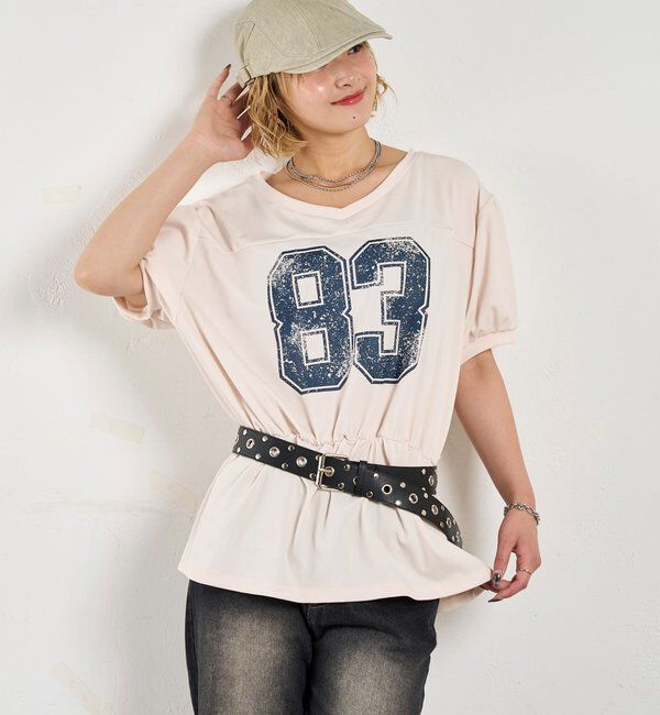  「ナンバリングチュニックTEE」|Tシャツ・カットソー|