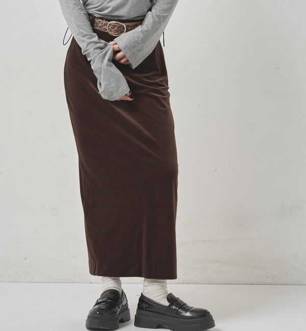  「ベロア ナロースカート」|スカート|