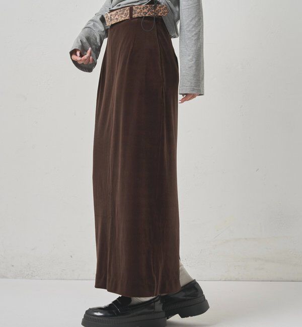  「ベロア ナロースカート」|スカート|