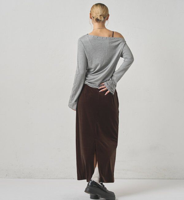  「ベロア ナロースカート」|スカート|