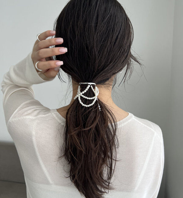  「〈GOLDY/ゴールディ〉3連パールヘアカフ」|リング|シルバー