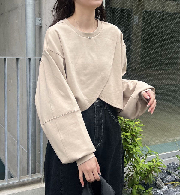  「ボンディングカシュクールプルオーバー」|Tシャツ・カットソー|