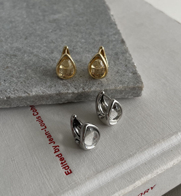  「〈GOLDY/ゴールディ〉クリアドロップピアス」|リング|