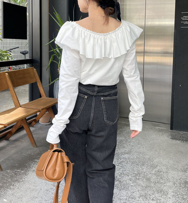  「フリル2WAYロンT」|Tシャツ・カットソー|