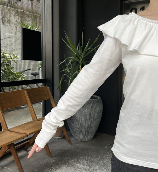  「フリル2WAYロンT」|Tシャツ・カットソー|