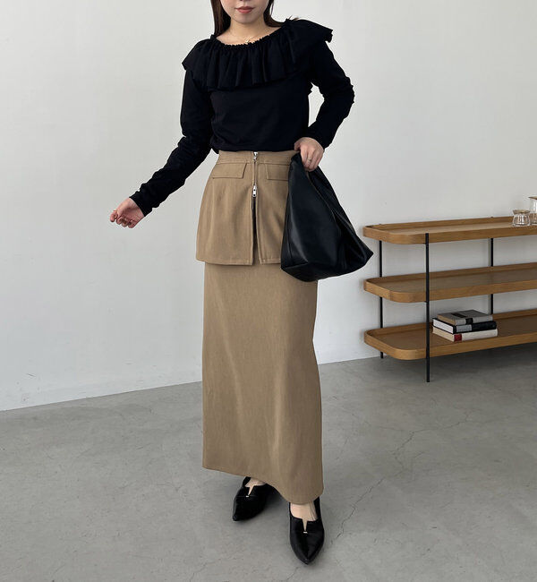  「フリル2WAYロンT」|Tシャツ・カットソー|