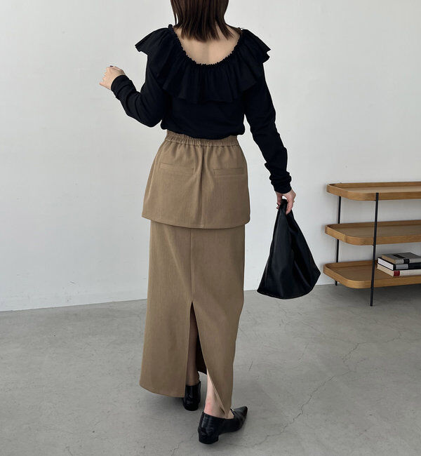  「フリル2WAYロンT」|Tシャツ・カットソー|