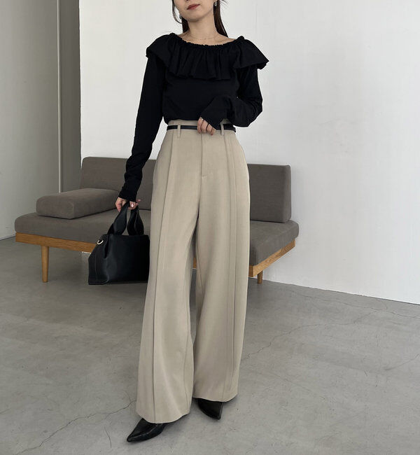  「フリル2WAYロンT」|Tシャツ・カットソー|