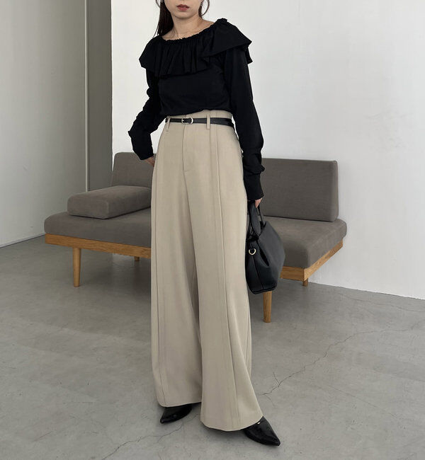  「フリル2WAYロンT」|Tシャツ・カットソー|