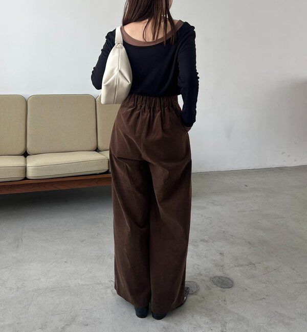  「【前後2WAY】2WAYボートネックシアーロンT」|Tシャツ・カットソー|