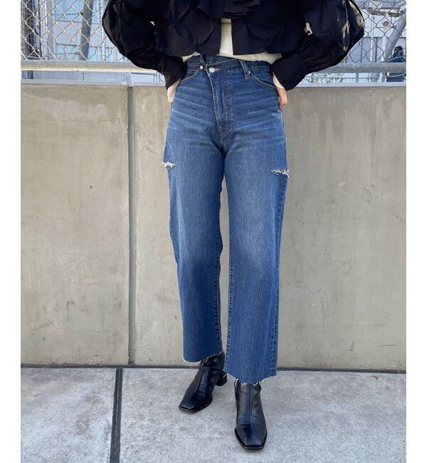 LOWRYS FARM「ＣＯＮＥ／アシメデニムパンツ」|デニム|