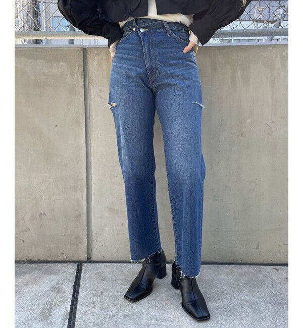 LOWRYS FARM「ＣＯＮＥ／アシメデニムパンツ」|デニム|